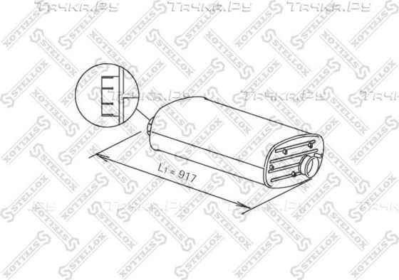 Глушитель Stellox для Renault Kerax 1997-2026. Артикул 82-03104-SX