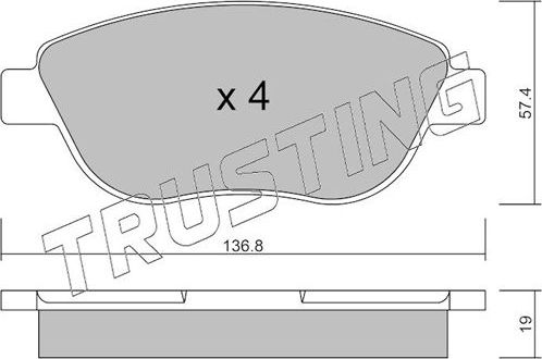 Тормозные колодки Trusting. Артикул 331.1