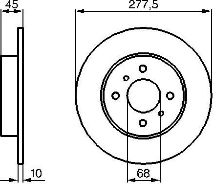 Тормозной диск Bosch. Артикул 0 986 479 105