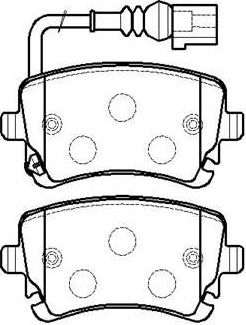 Тормозные колодки HSB задние для Volkswagen Transporter T5 2009-2015. Артикул HP8543