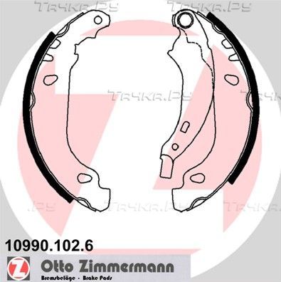 Тормозные колодки Zimmermann задние для Renault Clio II 1998-2013. Артикул 10990.102.6