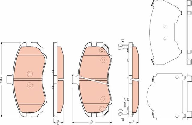 Тормозные колодки TRW. Артикул GDB3431
