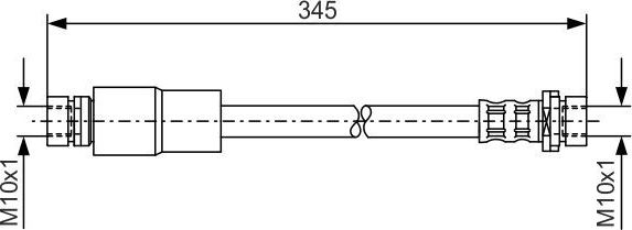 Тормозной шланг Bosch задний для Ford Fusion I 2002-2012. Артикул 1 987 476 058