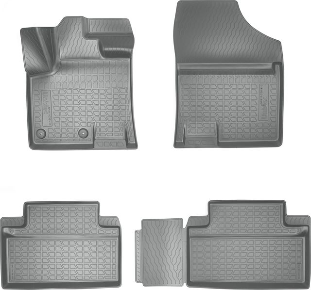 Коврики 3D Норпласт для салона (5 мест) JAC S7 2020-2026 СЕРЫЕ. Артикул NPA11-C38-410-G