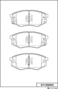 Тормозные колодки MK Kashiyama. Артикул D11299MH