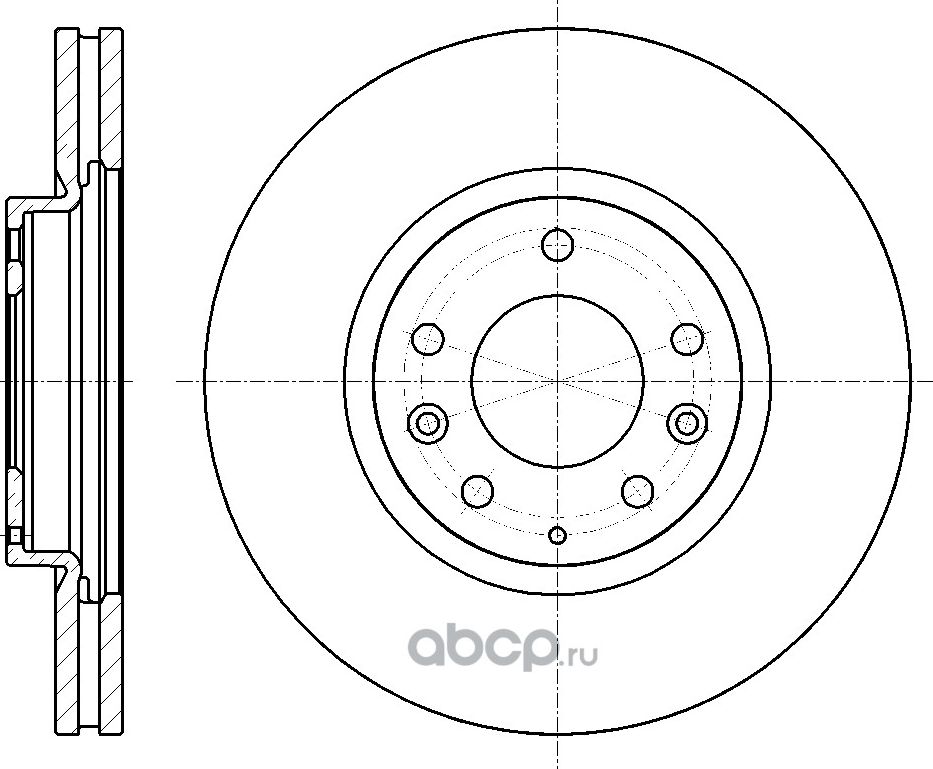 Диск тормозной вентилируемый (G-Brake). Артикул GR20913