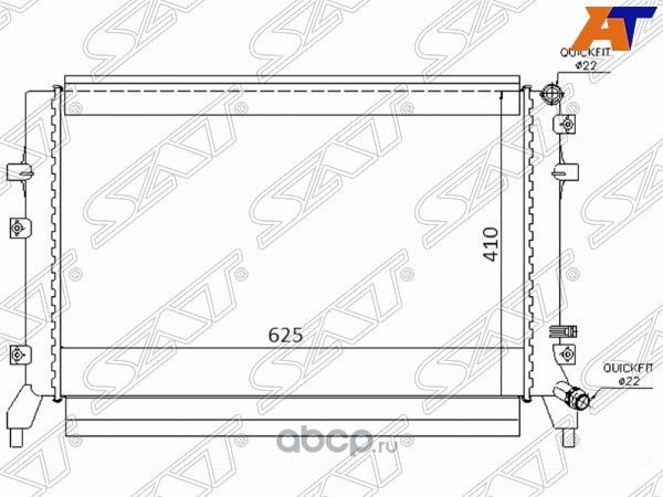 Радиатор AUDI A3 07-13/SK OCTAVIA/SUPERB/YETI 08-/VW PASSAT/GOLF/TOURAN 07- 1.2/1.4 SAT SGVW00083 SAT. Артикул SGVW00083