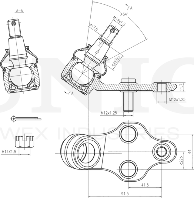 Опора шаровая (Unio). Артикул SSP-20006