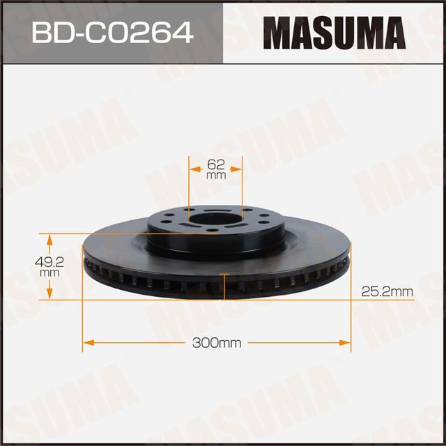 Диск тормозной MASUMA, front LIFAN X60 [. Артикул BDC0264