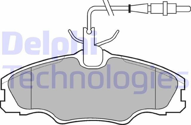 Тормозные колодки Delphi (Low-Metallic). Артикул LP985