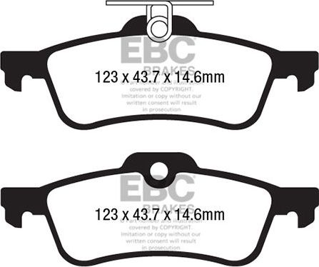 Тормозные колодки EBC Brakes. Артикул DPX2181