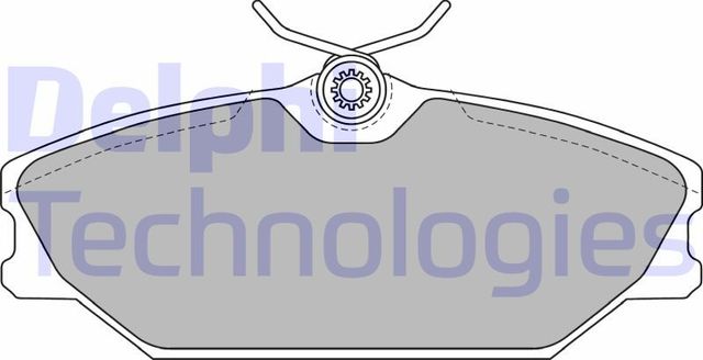 Тормозные колодки Delphi (Low-Metallic) передние для Renault Megane II 2002-2005. Артикул LP1744