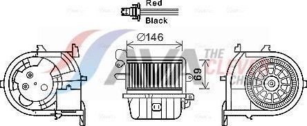 Вентилятор, мотор печки (отопителя) салона AVA. Артикул RT8588