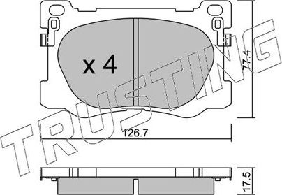 Тормозные колодки Trusting. Артикул 1093.0