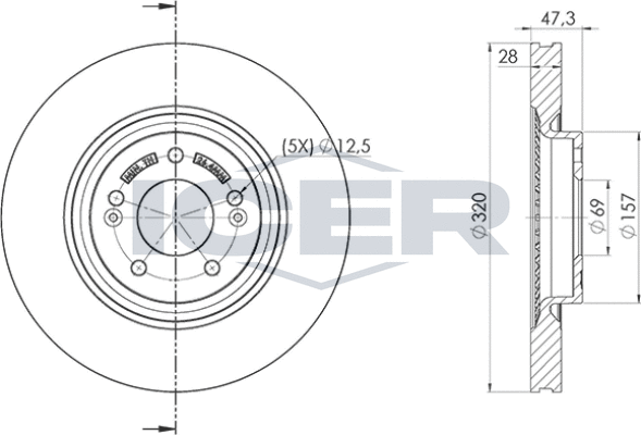Тормозной диск Icer. Артикул 78BD5271-2