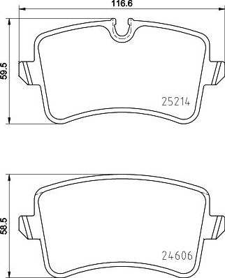 Тормозные колодки Hella Pagid. Артикул 8DB 355 016-011