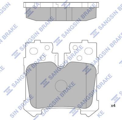 Тормозные колодки Sangsin Hi-Q. Артикул SP2301