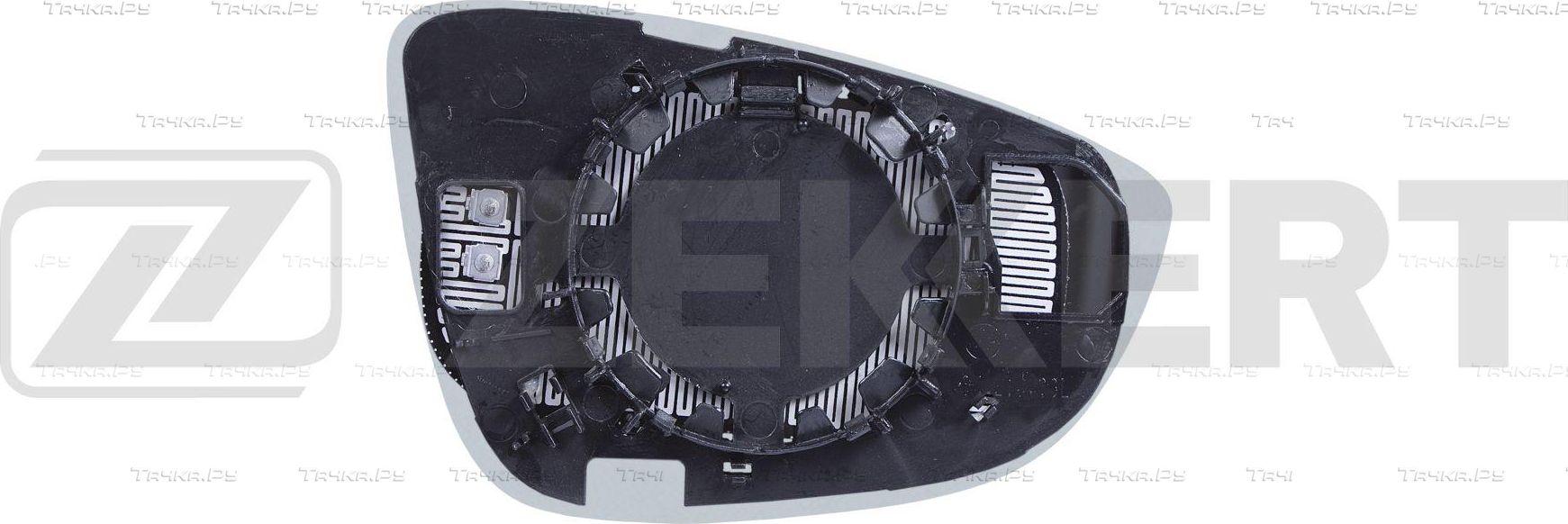 Зеркальное стекло бокового зеркала Zekkert левое для Volkswagen Passat B7 2010-2015. Артикул SP-1128