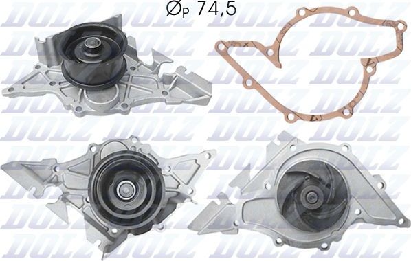 Помпа (водяной насос) Dolz для Audi A4 I (B5) 2000-2000. Артикул A195