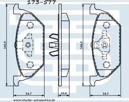 Колодки тормозные перед (Starke). Артикул 173577