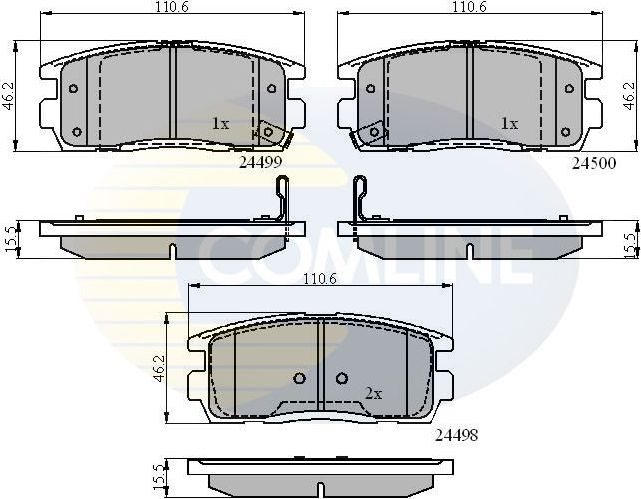 Тормозные колодки Comline Comline. Артикул CBP31580