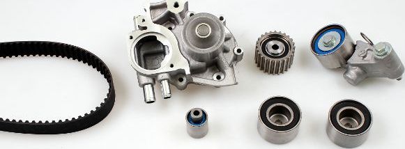 Помпа (водяной насос) с комплектом ремня ГРМ Hepu. Артикул PK75090