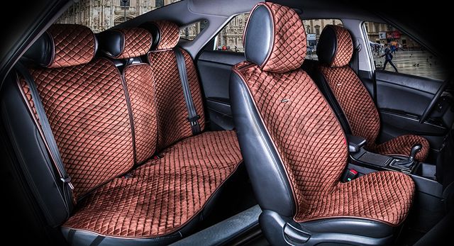 Накидки универсальные CarFashion City Plus для авто, цвет Кофе/Кофе. Артикул 22475