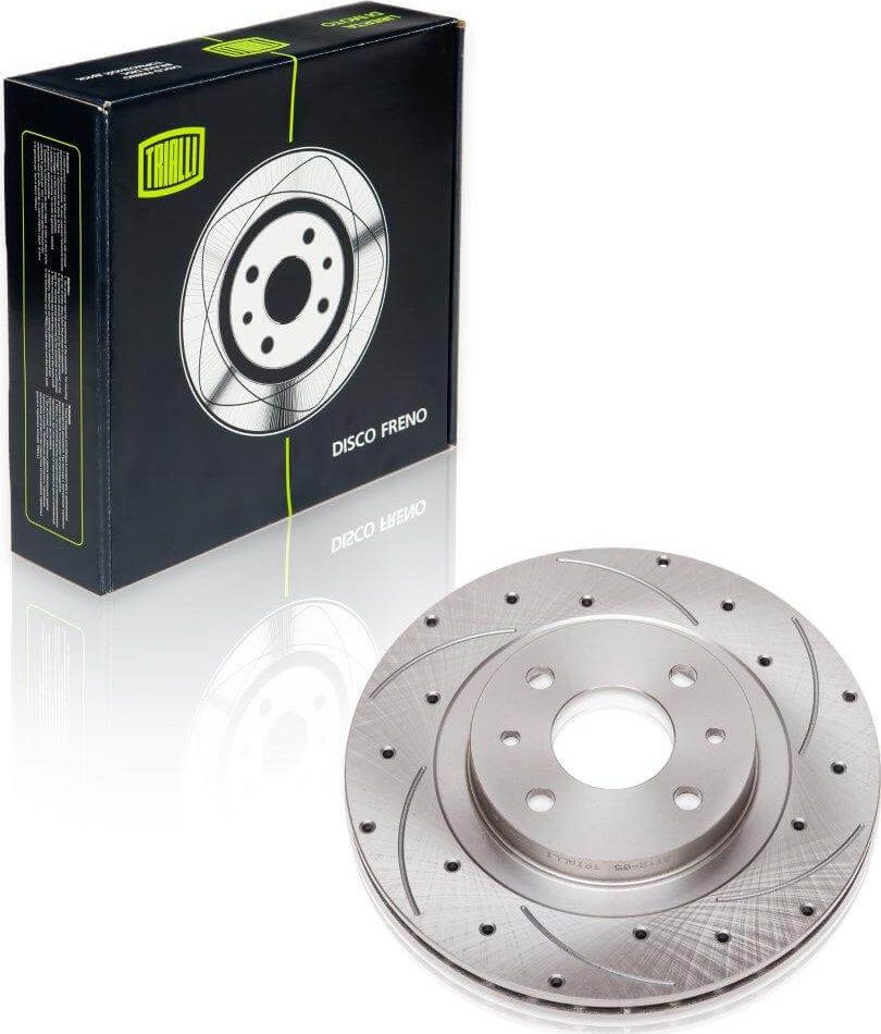 Диск тормозной 2112 R14 правый (выточка + перфорация) TRIALLI Trialli. Артикул DF543R