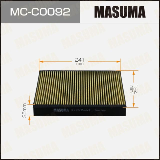 Салонный фильтр(1/40) (Masuma). Артикул MCC0092