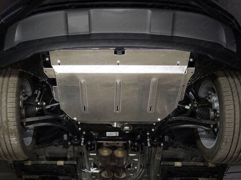 Защита алюминиевая ТСС (4 мм) для картера и КПП Volkswagen Teramont 2018-2026. Артикул ZKTCC00361