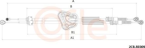 Трос переключения передач КПП Cofle для Renault Fluence I 2010-2017. Артикул 92.2CB.RE009