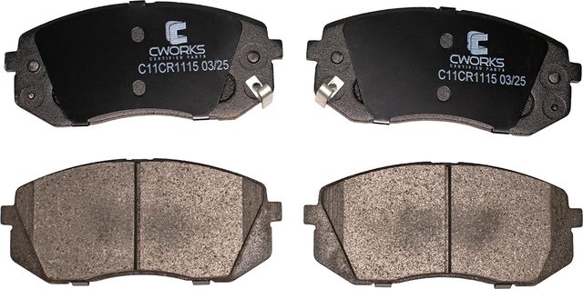 Колодки тормозные передние (Low Metallic) (Cworks). Артикул C11CR1115