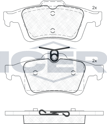 Тормозные колодки Icer задние для Volvo S40 II 2005-2012. Артикул 181744