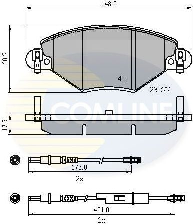Тормозные колодки Comline Comline. Артикул CBP21120