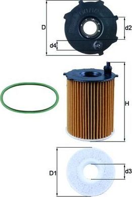 Масляный фильтр Mahle-Knecht. Артикул OX 171/2D1