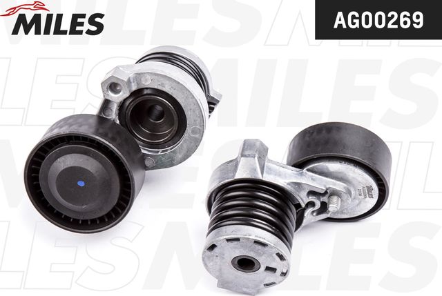 Натяжной ролик (натяжитель) приводного поликлинового ремня Miles. Артикул AG00269