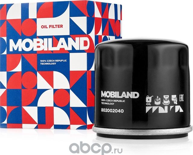 Фильтр масляный для а/м CHEVROLET CRUZE (J30_), AVEO (T200, T25_), LACETTI (J200 (Mobiland). Артикул 802002040