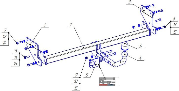 Фаркоп Oris (ранее Bosal) для Kia Soul III 2019-2026. Артикул 6766-A