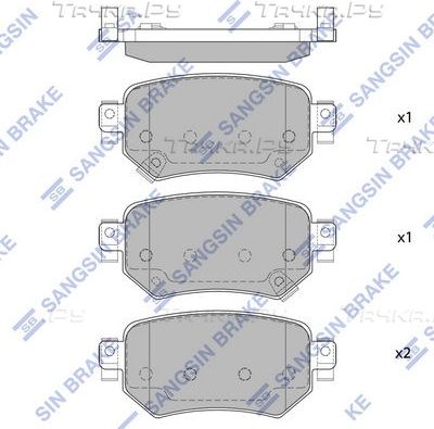 Тормозные колодки Sangsin Hi-Q. Артикул SP4070