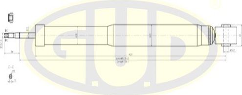 Амортизатор G.U.D.. Артикул GSA343298