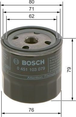 Масляный фильтр Bosch. Артикул 0 451 103 204