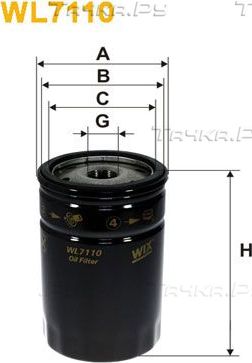 Масляный фильтр WIX Filters для Alpina C1 E21 1980-1983. Артикул WL7110