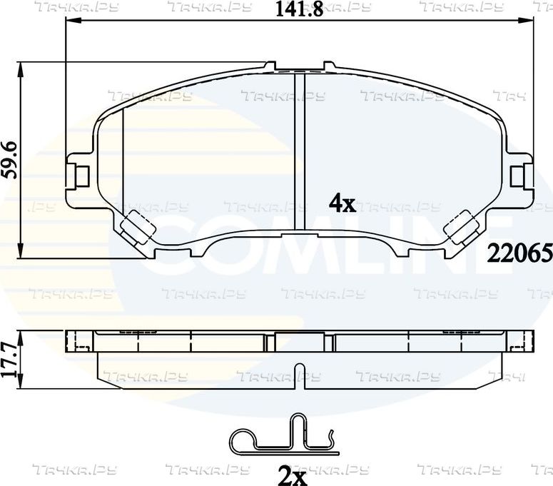 Тормозные колодки Comline Comline. Артикул CBP32278
