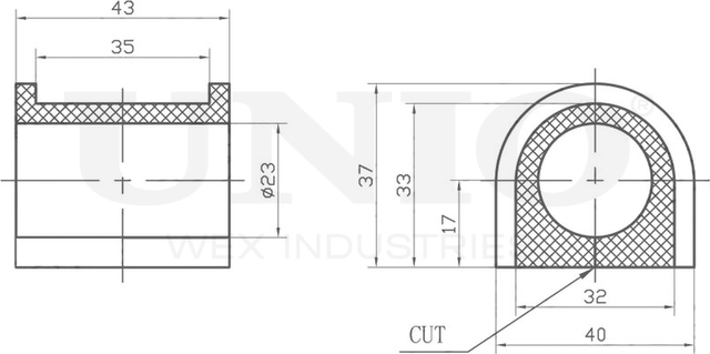 Втулка стабилизатора (Unio). Артикул RMP-10151