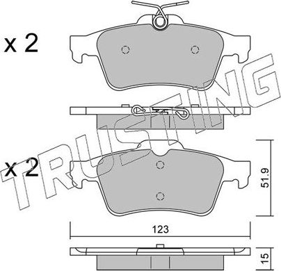 Тормозные колодки Trusting. Артикул 346.3