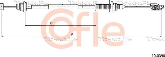Трос газа Cofle для Dacia Sandero I 2008-2012. Артикул 92.10.0390