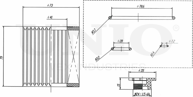 Фильтр масляный (Unio). Артикул FLT-20068