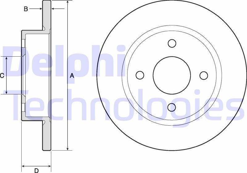 Тормозной диск Delphi. Артикул BG2683