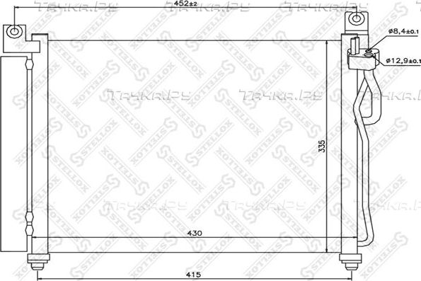 Радиатор кондиционера (конденсатор) Stellox. Артикул 10-45114-SX