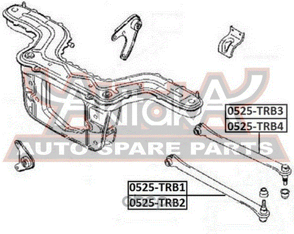 Поперечный рычаг задней подвески Asva левый верхний для Mazda Tribute I 2000-2008. Артикул 0525-TRB3